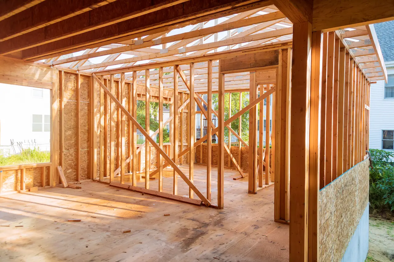 Framing construction project in Connecticut by Sichiqui Home Improvement